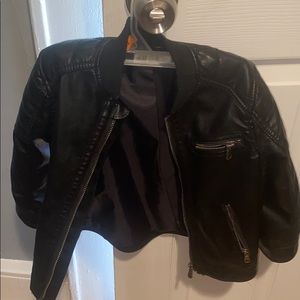 Leather toddler jacket